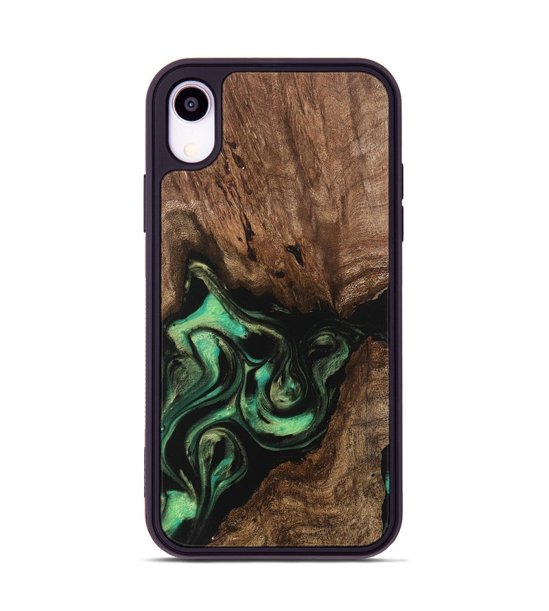 iPhone Xr Wood Phone Case - Danette (Green, 746066)