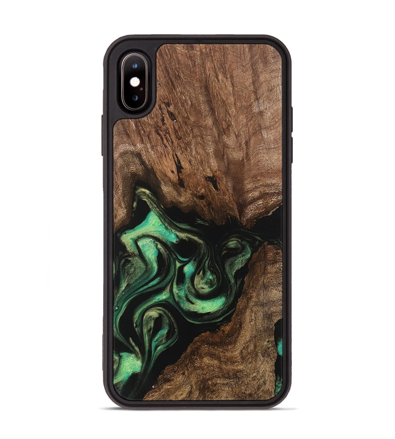 iPhone Xs Max Wood Phone Case - Danette (Green, 746066)