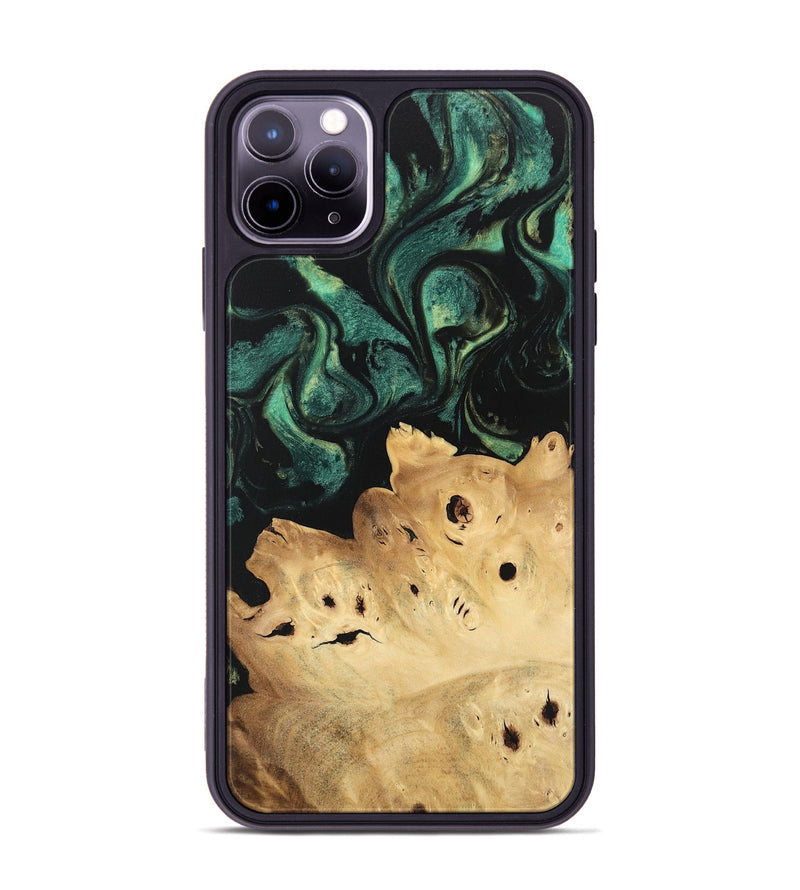 iPhone 11 Pro Max Wood Phone Case - Zack (Green, 746068)