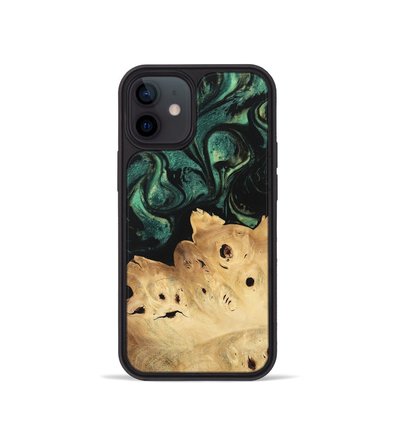 iPhone 12 mini Wood Phone Case - Zack (Green, 746068)