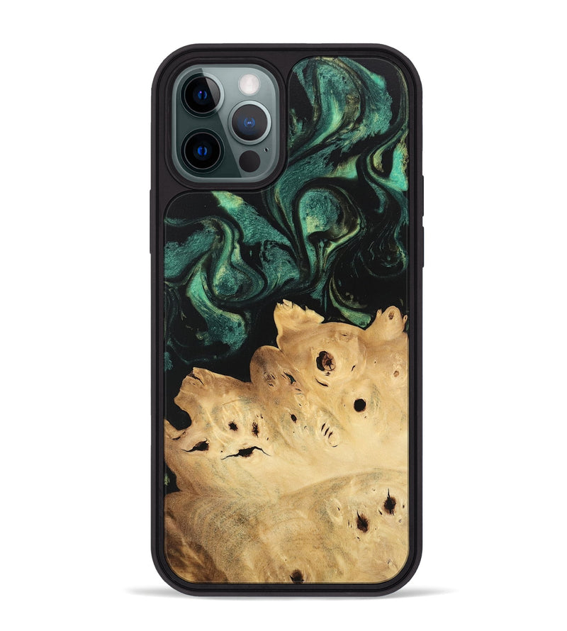 iPhone 12 Pro Max Wood Phone Case - Zack (Green, 746068)