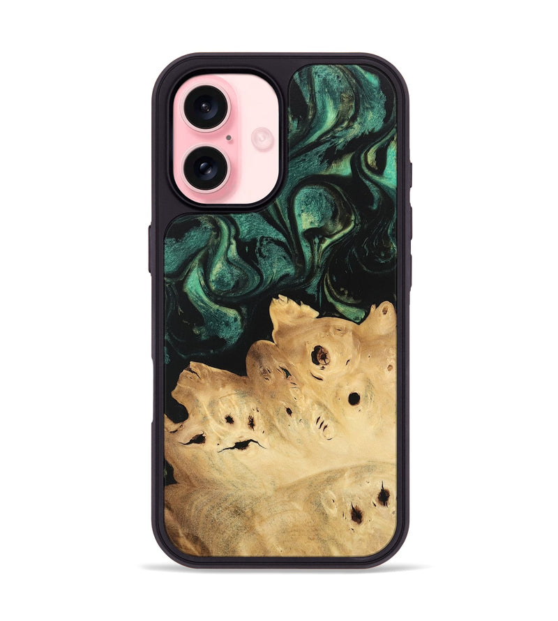 iPhone 16 Wood Phone Case - Zack (Green, 746068)