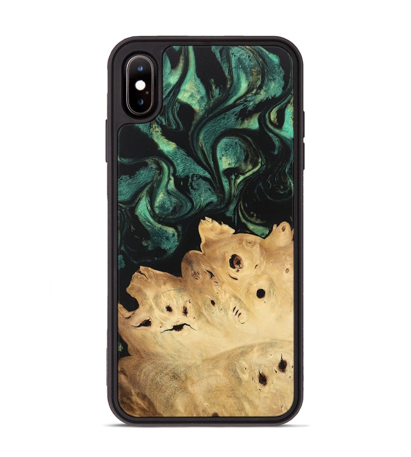 iPhone Xs Max Wood Phone Case - Zack (Green, 746068)