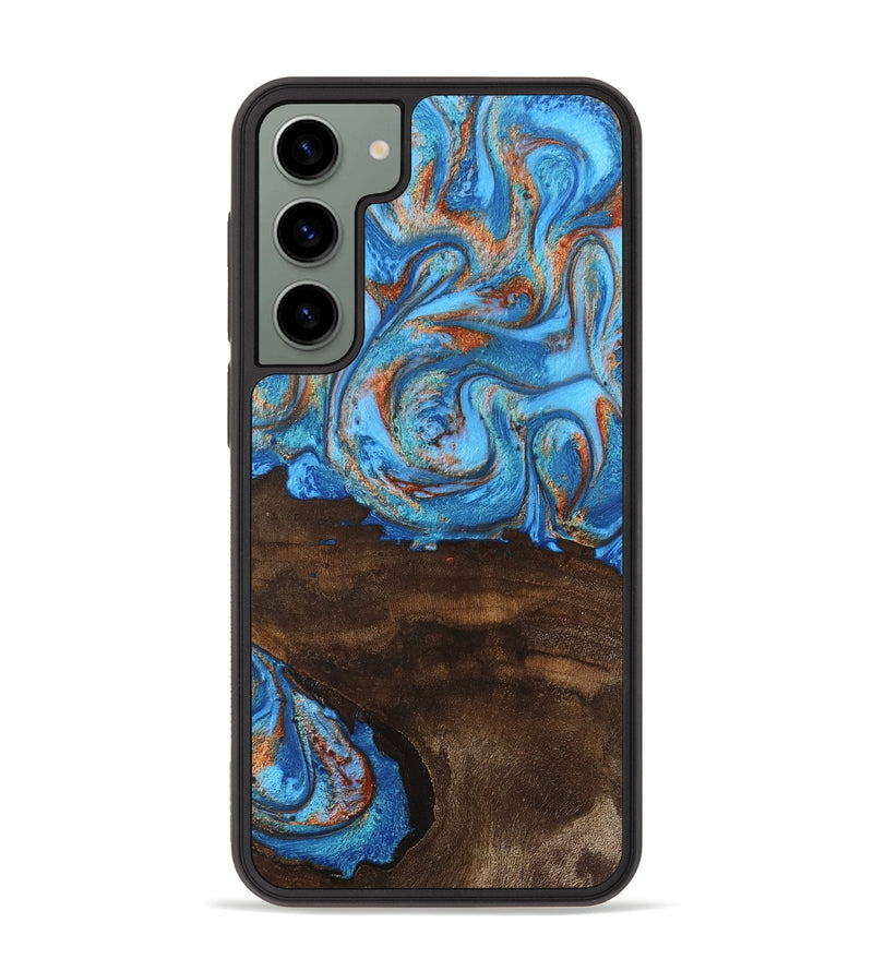 Galaxy S23 Plus Wood Phone Case - Emersyn (Teal & Gold, 746069)