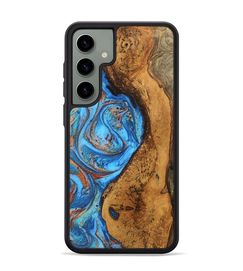 Galaxy S24 Plus Wood Phone Case - Rocky (Teal & Gold, 746070)