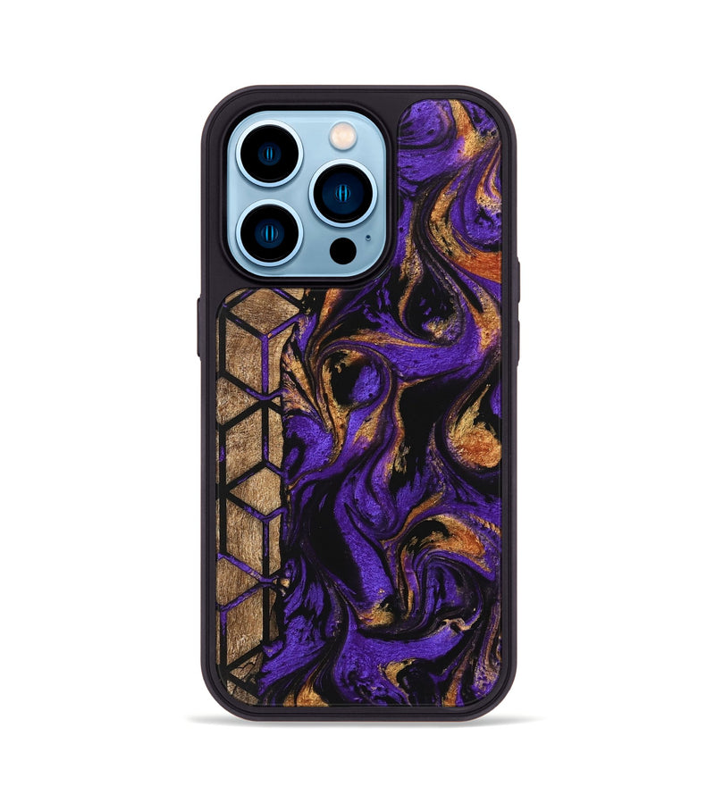 iPhone 14 Pro Wood Phone Case - Lawanda (Pattern, 746079)