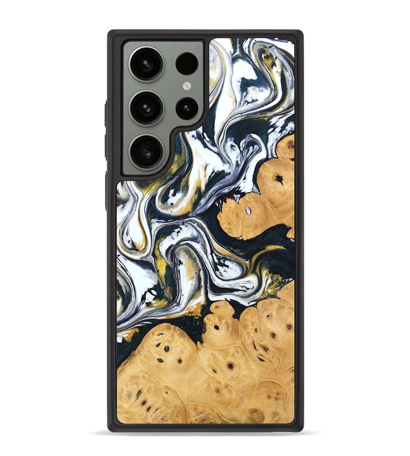 Galaxy S23 Ultra Wood Phone Case - Elliana (Black & White, 746080)