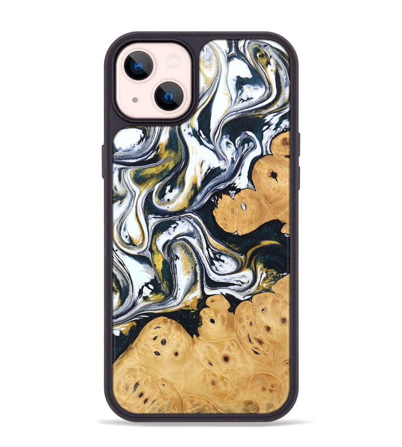 iPhone 14 Plus Wood Phone Case - Elliana (Black & White, 746080)