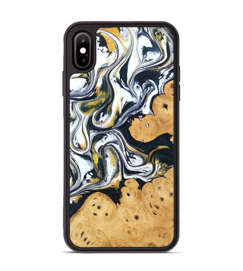 iPhone Xs Max Wood Phone Case - Elliana (Black & White, 746080)