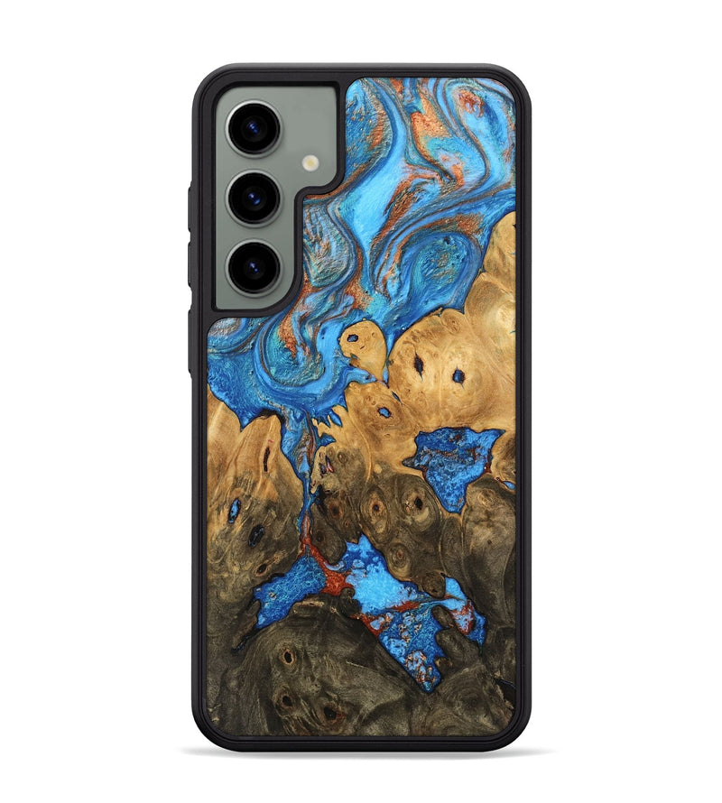 Galaxy S24 Plus Wood Phone Case - Shanna (Teal & Gold, 746081)