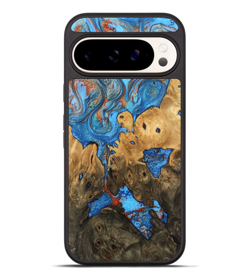 Pixel 9 Pro XL Wood Phone Case - Shanna (Teal & Gold, 746081)