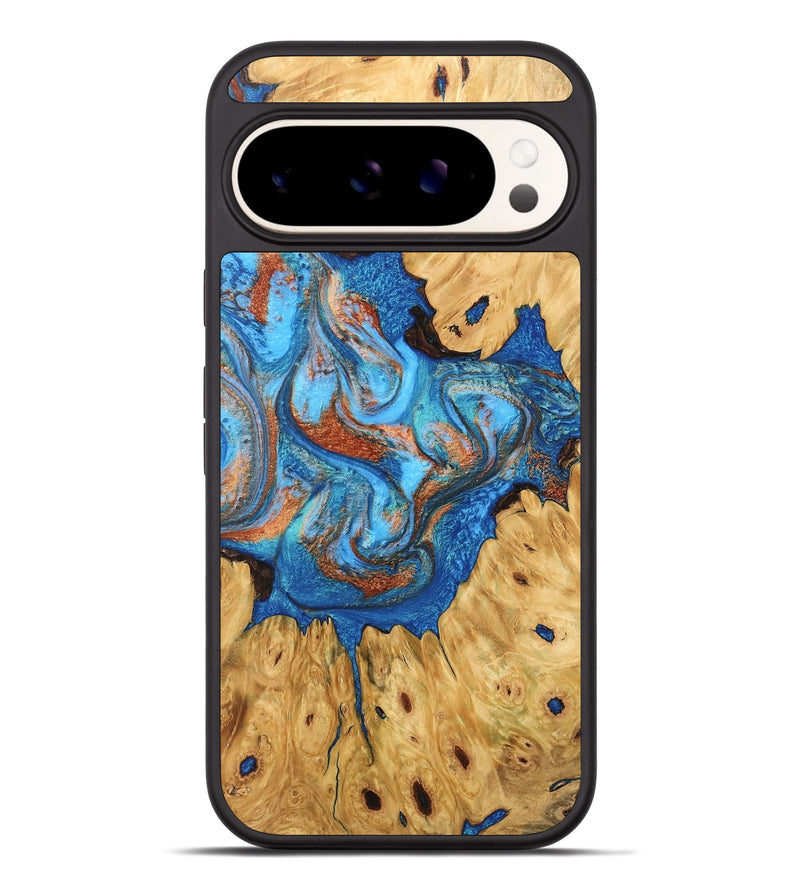 Pixel 9 Pro XL Wood Phone Case - Hosea (Teal & Gold, 746083)