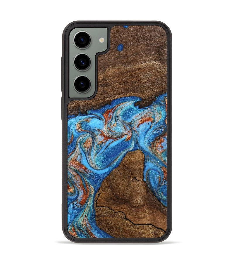 Galaxy S23 Plus Wood Phone Case - Kinsley (Teal & Gold, 746084)