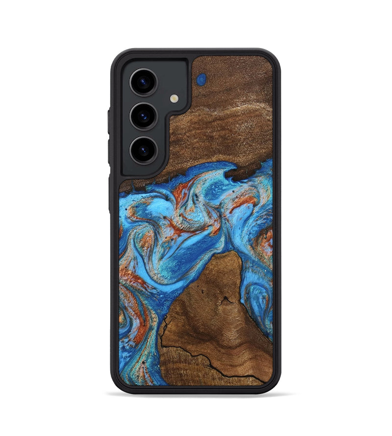 Galaxy S24 Wood Phone Case - Kinsley (Teal & Gold, 746084)