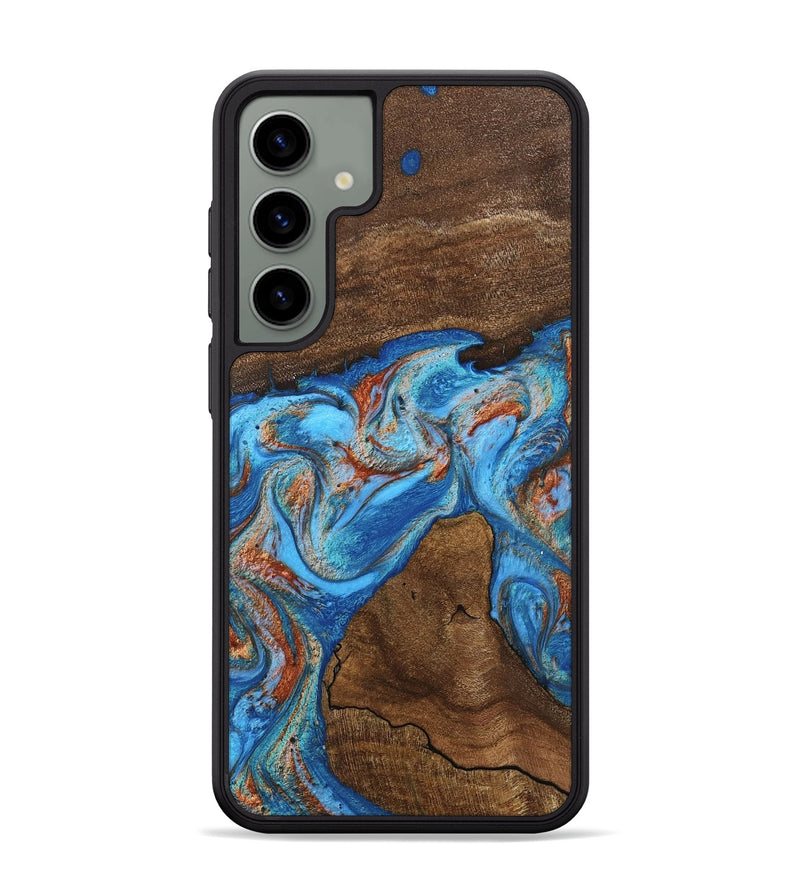 Galaxy S24 Plus Wood Phone Case - Kinsley (Teal & Gold, 746084)