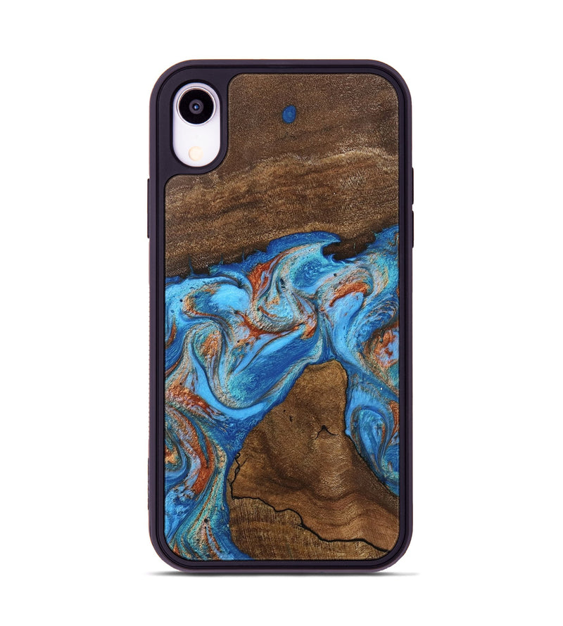 iPhone Xr Wood Phone Case - Kinsley (Teal & Gold, 746084)