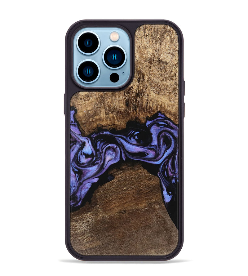 iPhone 14 Pro Max Wood Phone Case - Kenzo (Purple, 746085)