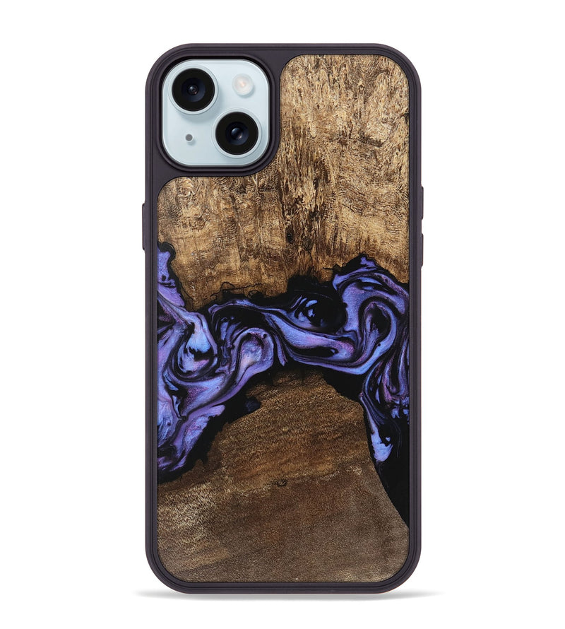 iPhone 15 Plus Wood Phone Case - Kenzo (Purple, 746085)