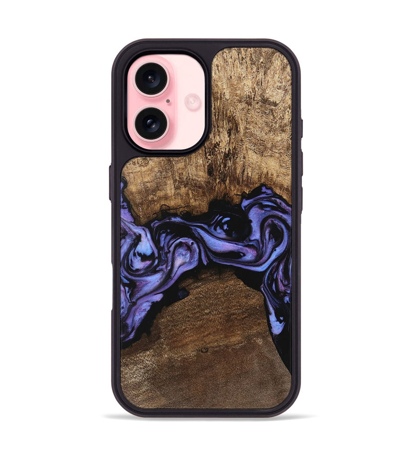 iPhone 16 Wood Phone Case - Kenzo (Purple, 746085)