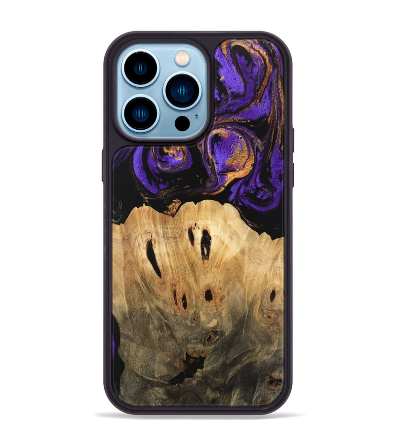 iPhone 14 Pro Max Wood Phone Case - Kesha (Purple, 746086)