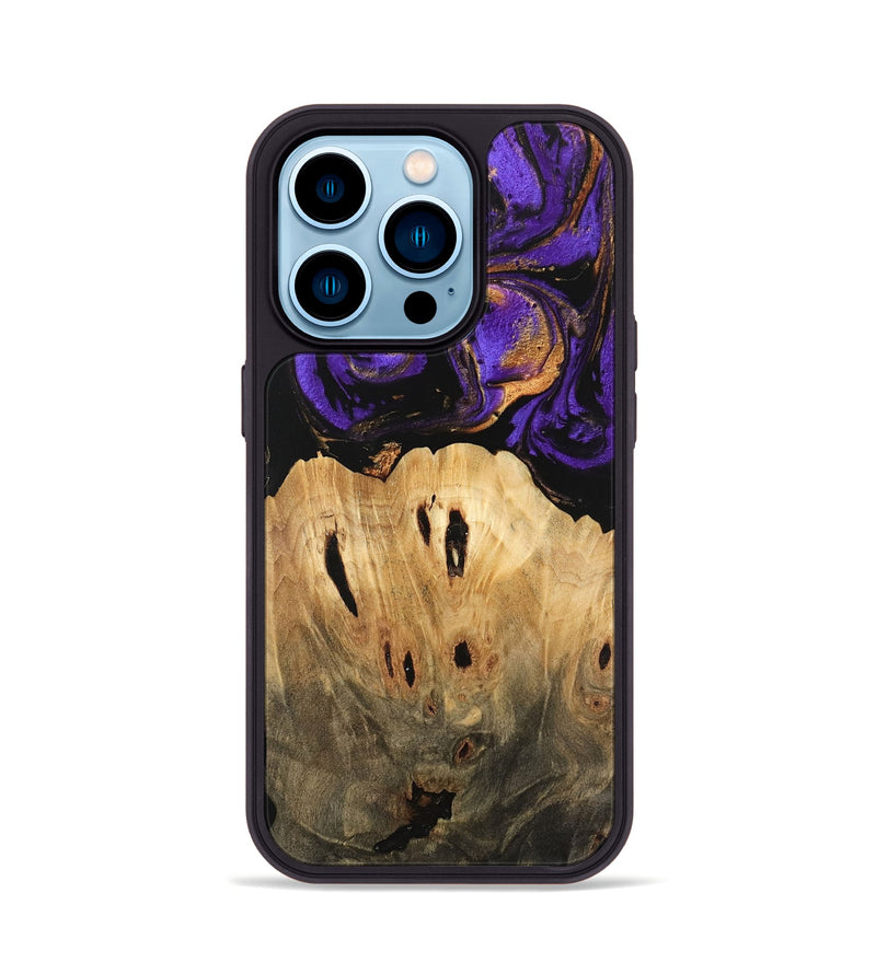 iPhone 14 Pro Wood Phone Case - Kesha (Purple, 746086)