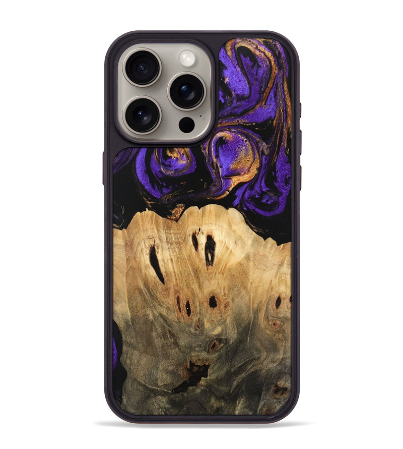 iPhone 15 Pro Max Wood Phone Case - Kesha (Purple, 746086)