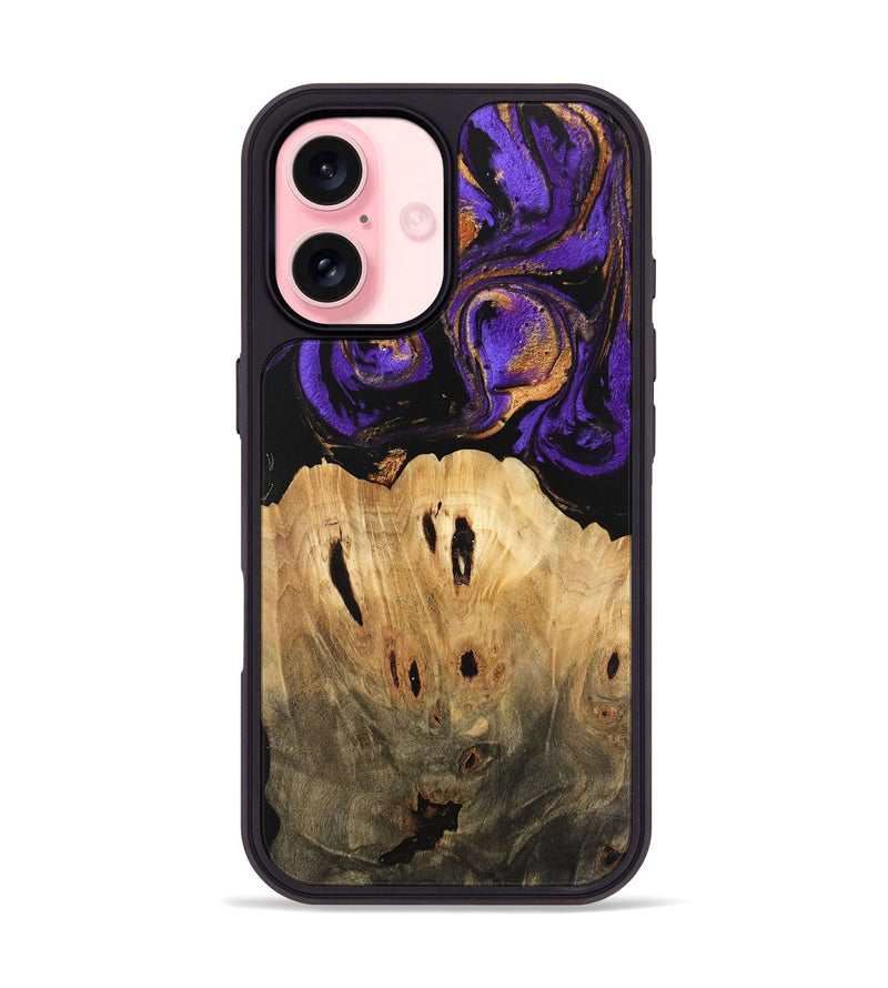 iPhone 16 Wood Phone Case - Kesha (Purple, 746086)