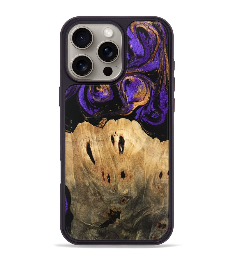 iPhone 16 Pro Max Wood Phone Case - Kesha (Purple, 746086)