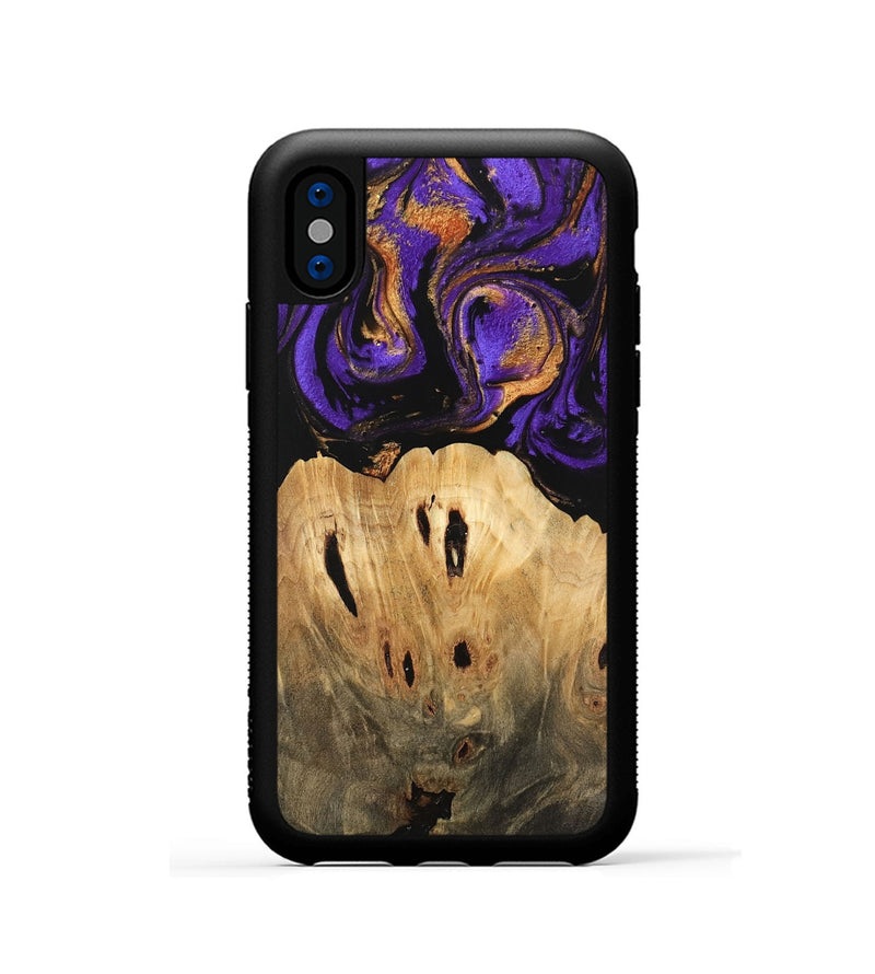 iPhone Xs Wood Phone Case - Kesha (Purple, 746086)