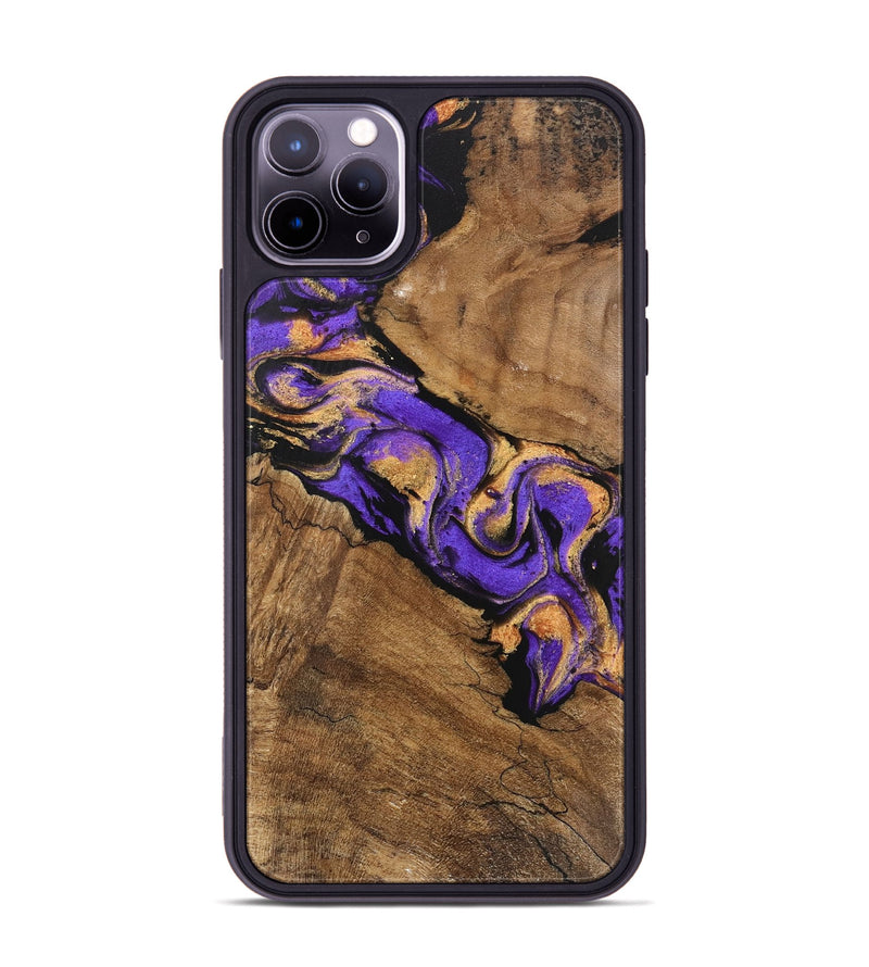 iPhone 11 Pro Max Wood Phone Case - Irene (Purple, 746087)