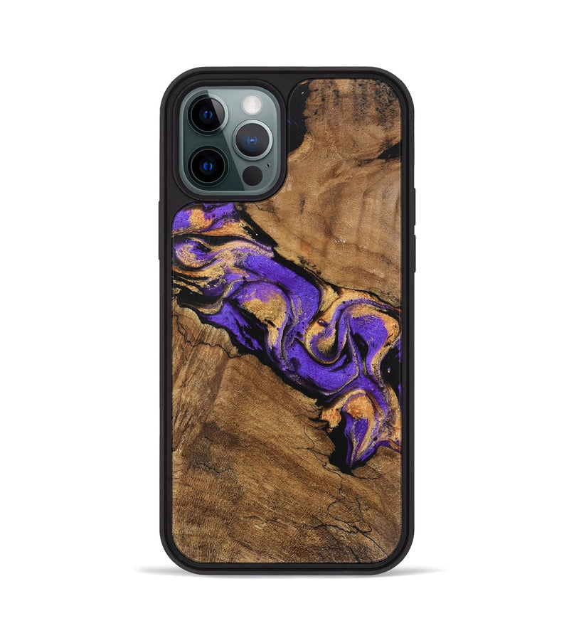 iPhone 12 Pro Wood Phone Case - Irene (Purple, 746087)