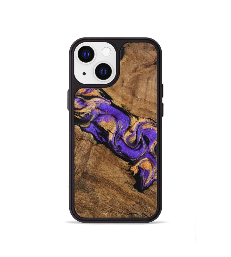 iPhone 13 mini Wood Phone Case - Irene (Purple, 746087)