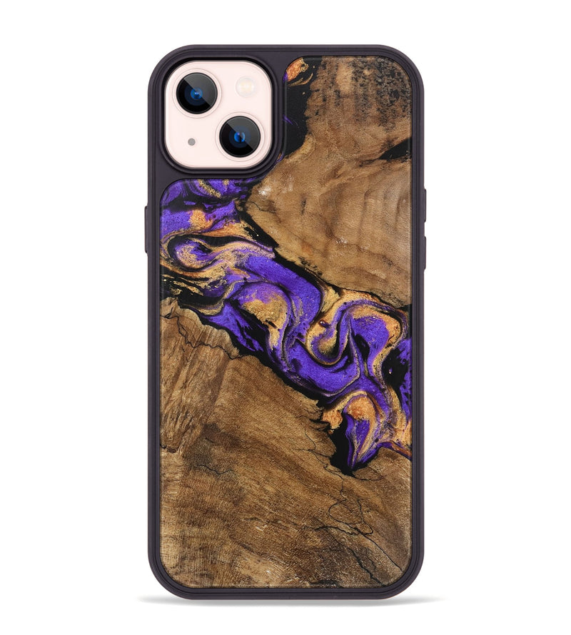 iPhone 14 Plus Wood Phone Case - Irene (Purple, 746087)