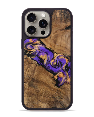 iPhone 15 Pro Max Wood Phone Case - Irene (Purple, 746087)