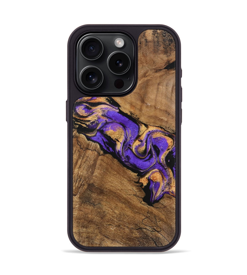 iPhone 15 Pro Wood Phone Case - Irene (Purple, 746087)