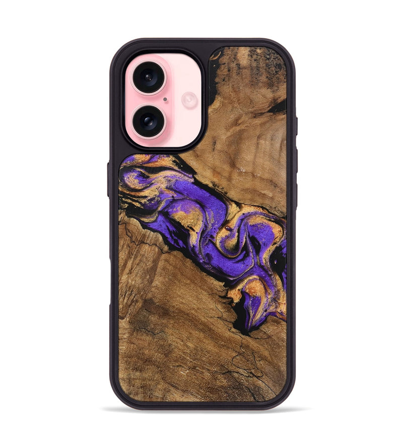 iPhone 16 Wood Phone Case - Irene (Purple, 746087)