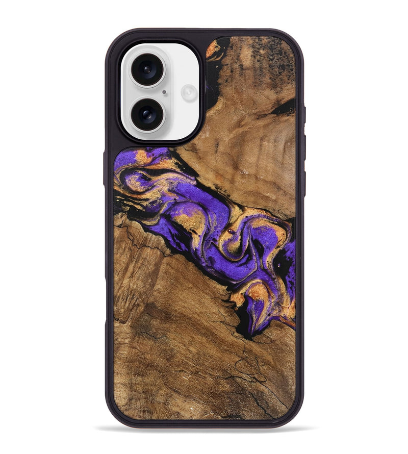 iPhone 16 Plus Wood Phone Case - Irene (Purple, 746087)