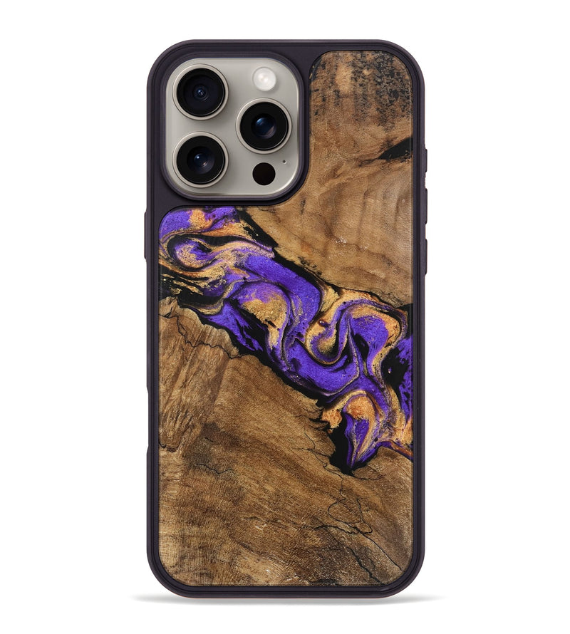 iPhone 16 Pro Max Wood Phone Case - Irene (Purple, 746087)