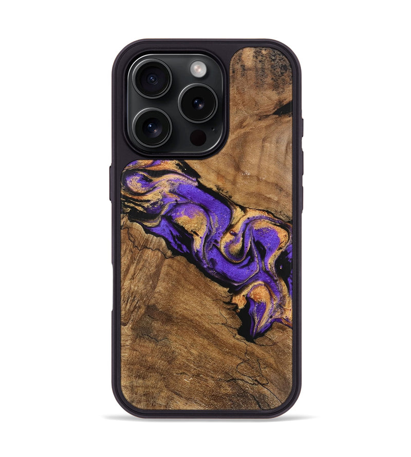 iPhone 16 Pro Wood Phone Case - Irene (Purple, 746087)