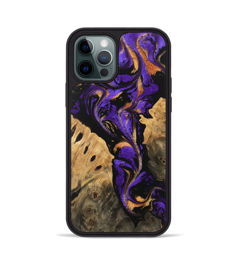 iPhone 12 Pro Wood Phone Case - Jazlene (Purple, 746088)