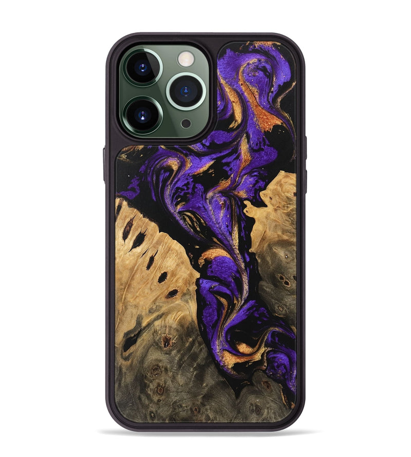 iPhone 13 Pro Max Wood Phone Case - Jazlene (Purple, 746088)