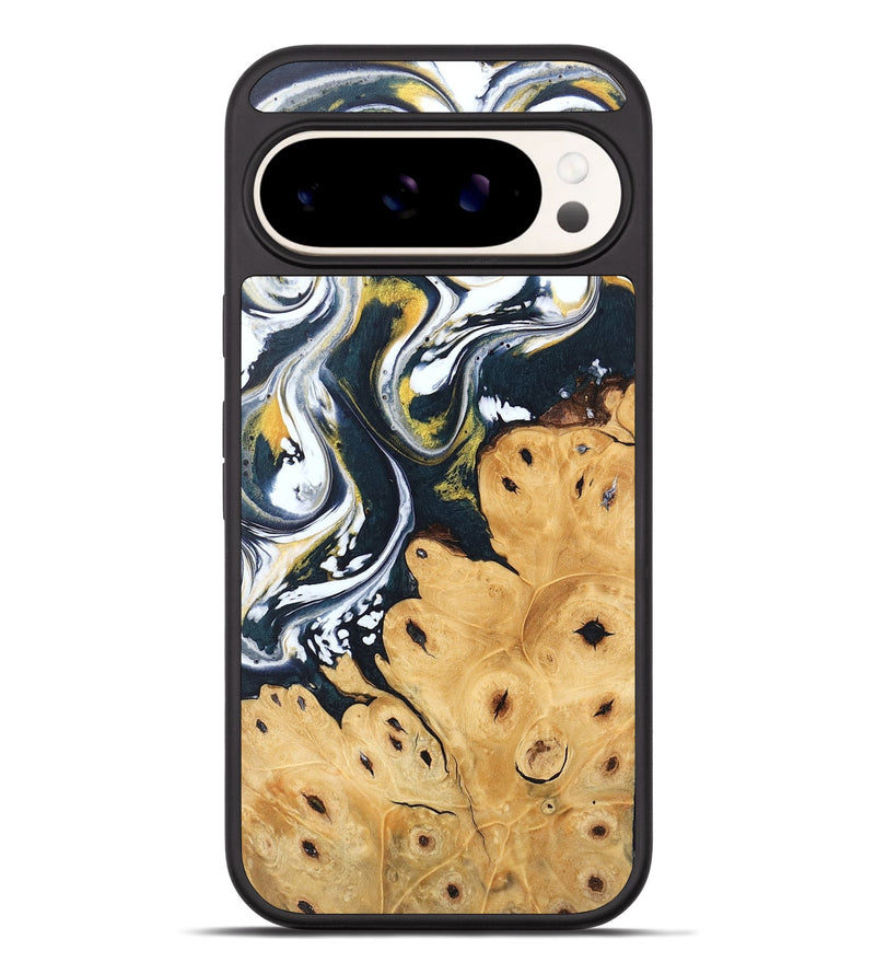 Pixel 9 Pro XL Wood Phone Case - Journee (Teal & Gold, 746093)