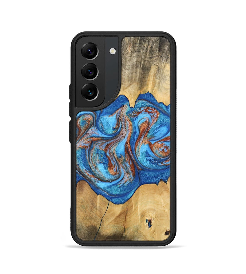 Galaxy S22 Wood Phone Case - Barry (Teal & Gold, 746094)