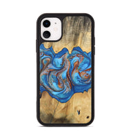 iPhone 11 Wood Phone Case - Barry (Teal & Gold, 746094)