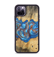 iPhone 11 Pro Max Wood Phone Case - Barry (Teal & Gold, 746094)