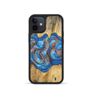 iPhone 12 mini Wood Phone Case - Barry (Teal & Gold, 746094)