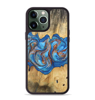 iPhone 13 Pro Max Wood Phone Case - Barry (Teal & Gold, 746094)