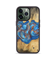 iPhone 13 Pro Wood Phone Case - Barry (Teal & Gold, 746094)