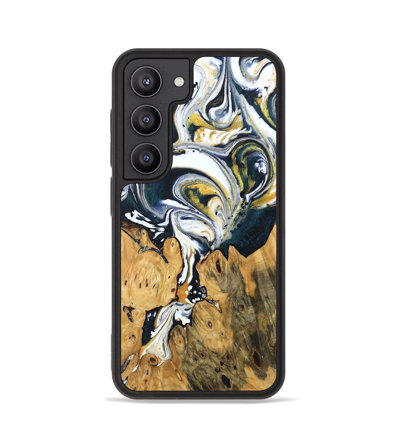 Galaxy S23 Wood Phone Case - Otis (Teal & Gold, 746097)