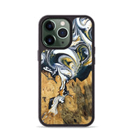 iPhone 13 Pro Wood Phone Case - Otis (Teal & Gold, 746097)